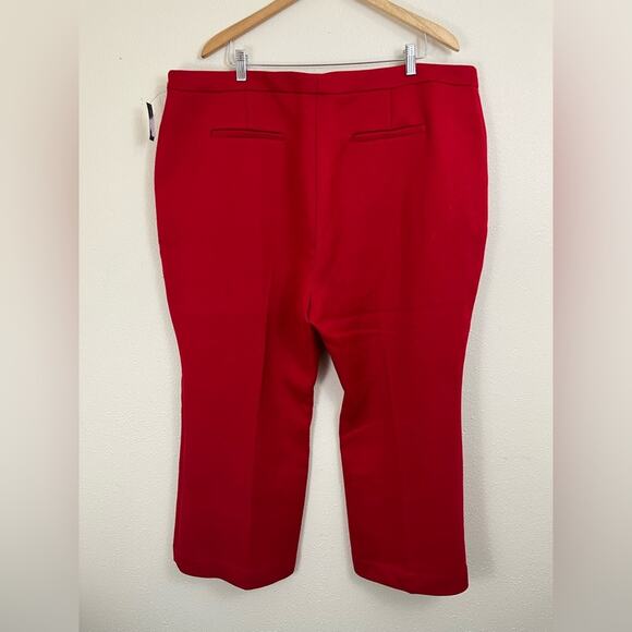 HALOGEN X ATLANTIC-PACIFIC Red Button Detail Kick Flare Pants Women Plus Size 22 - Picture 7 of 7
